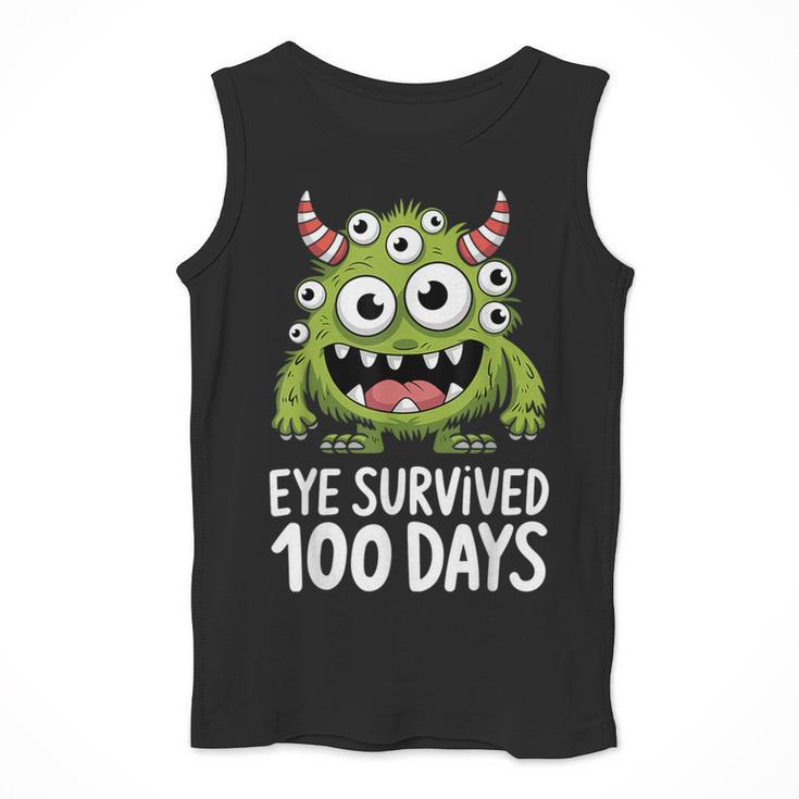 Eye Survived 100 Days Of School Monster Lover Teacher Kids Men Tank Top, funny design Eye Survived 100 Days Of School Monster Lover Teacher Kids Men Tank Top, funny design