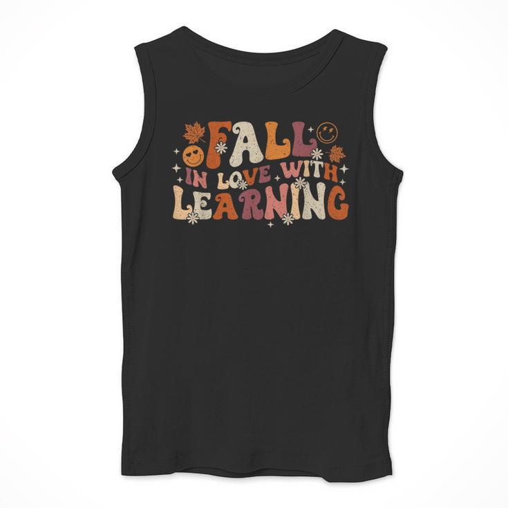 Fall In Love With Learning Autum Thanksgiving Teacher Kids Men Tank Top, funny design Fall In Love With Learning Autum Thanksgiving Teacher Kids Men Tank Top, funny design