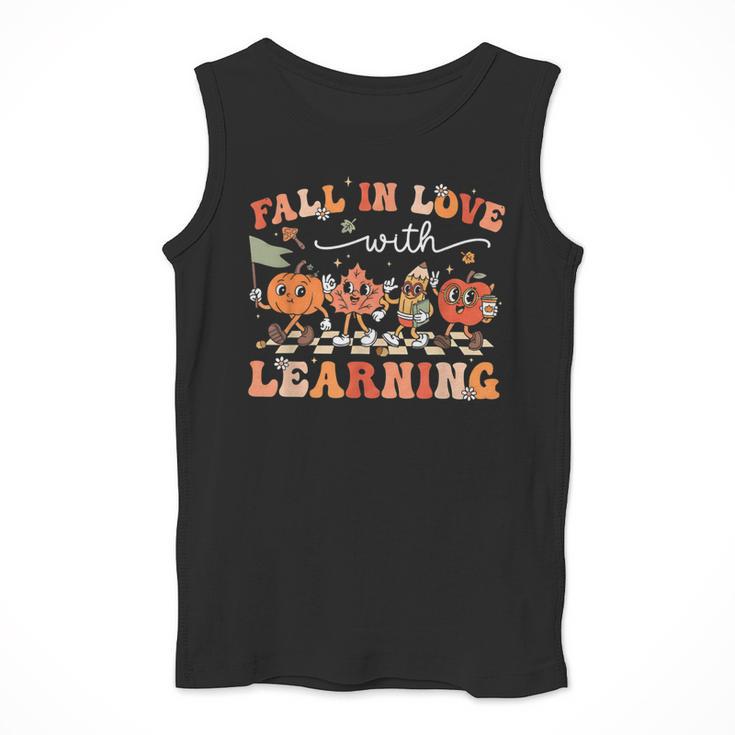 Fall In Love With Learning Autumn Teacher Thanksgiving Men Tank Top, funny design