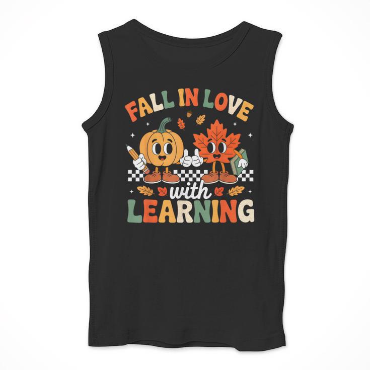 Fall In Love With Learning Shirt Autumn Thanksgiving Teacher Men Tank Top, funny design Fall In Love With Learning Shirt Autumn Thanksgiving Teacher Men Tank Top, funny design