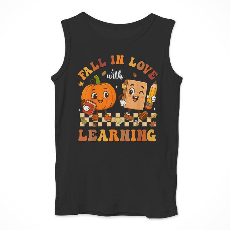 Fall In Love With Reading Book Autumn Pumpkins And Teachers Men Tank Top, funny design Fall In Love With Reading Book Autumn Pumpkins And Teachers Men Tank Top, funny design