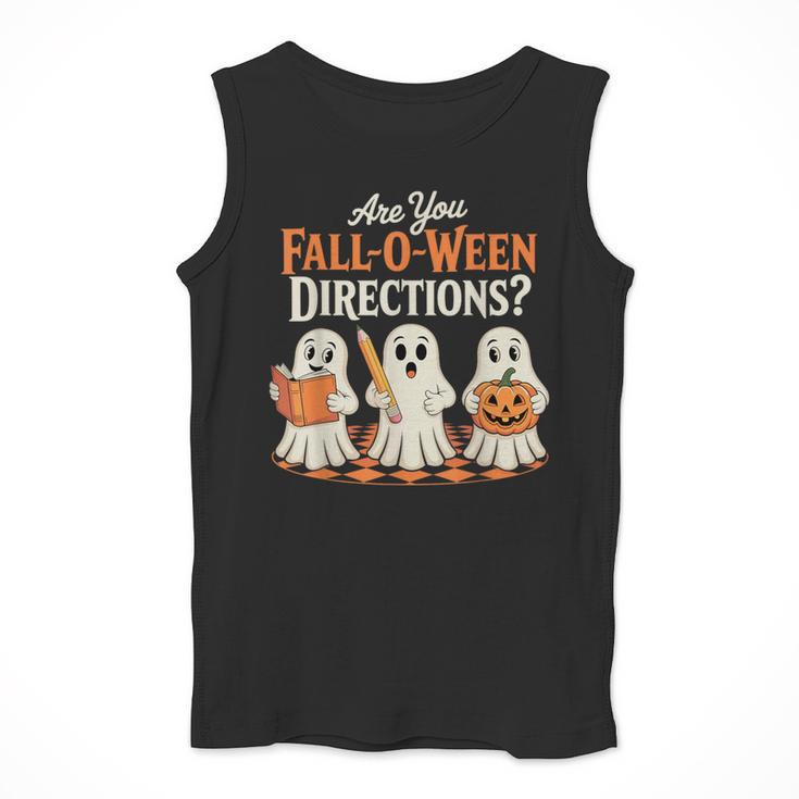 Are You Fall O Ween DirectionsRetro Teacher Halloween Ghost Men Tank Top, funny design Are You Fall O Ween DirectionsRetro Teacher Halloween Ghost Men Tank Top, funny design