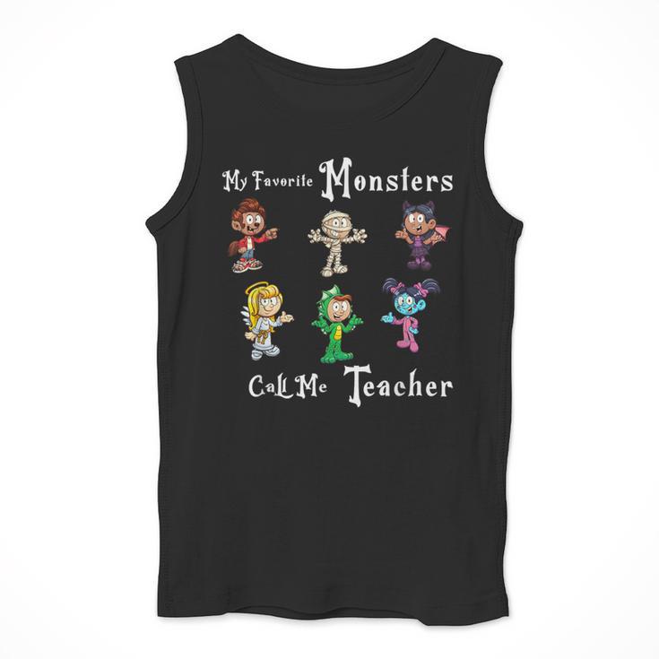 My Favorite Monsters Call Me Teacher Thank Mummy Vampire Bat Men Tank Top, funny design My Favorite Monsters Call Me Teacher Thank Mummy Vampire Bat Men Tank Top, funny design