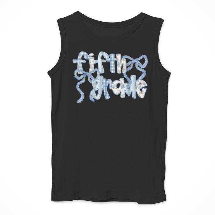 Fifth Grade Team Coquette Bow 5th Grade Teacher Girl Kid Men Tank Top, funny design Fifth Grade Team Coquette Bow 5th Grade Teacher Girl Kid Men Tank Top, funny design