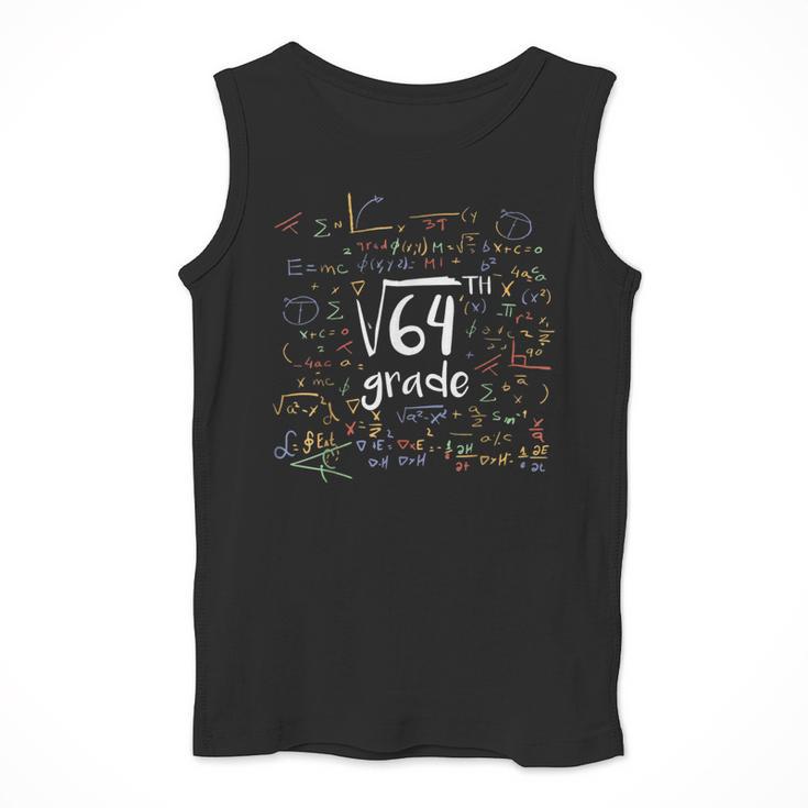 First Day Of School 8th Grade Square Root Of 64 Math Teacher Men Tank Top, First Grade Teacher Gifts, funny design First Day Of School 8th Grade Square Root Of 64 Math Teacher Men Tank Top, First Grade Teacher Gifts, funny design