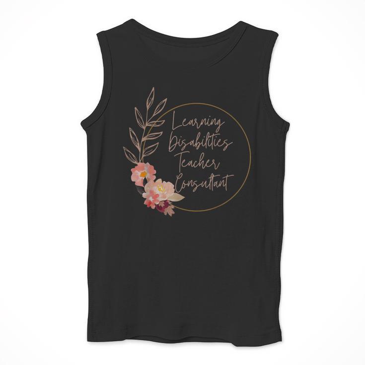 Floral Learning Disabilities Teacher Consultant SPED Teacher Men Tank Top, funny design Floral Learning Disabilities Teacher Consultant SPED Teacher Men Tank Top, funny design