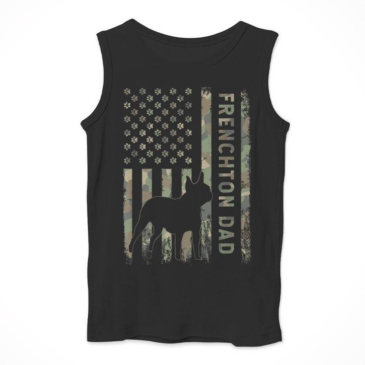 Frenchton Dad French Bulldog Boston Terrier Camo USA Flag Men Tank Top, Boston Terrier Dad Gifts, French Bulldog Dad Gifts, funny design