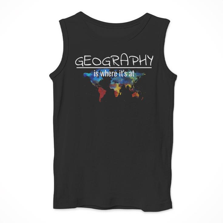 Geography Teacher Earth Day Is Where It's At For Men Women Kids Men Tank Top, funny design Geography Teacher Earth Day Is Where It's At For Men Women Kids Men Tank Top, funny design
