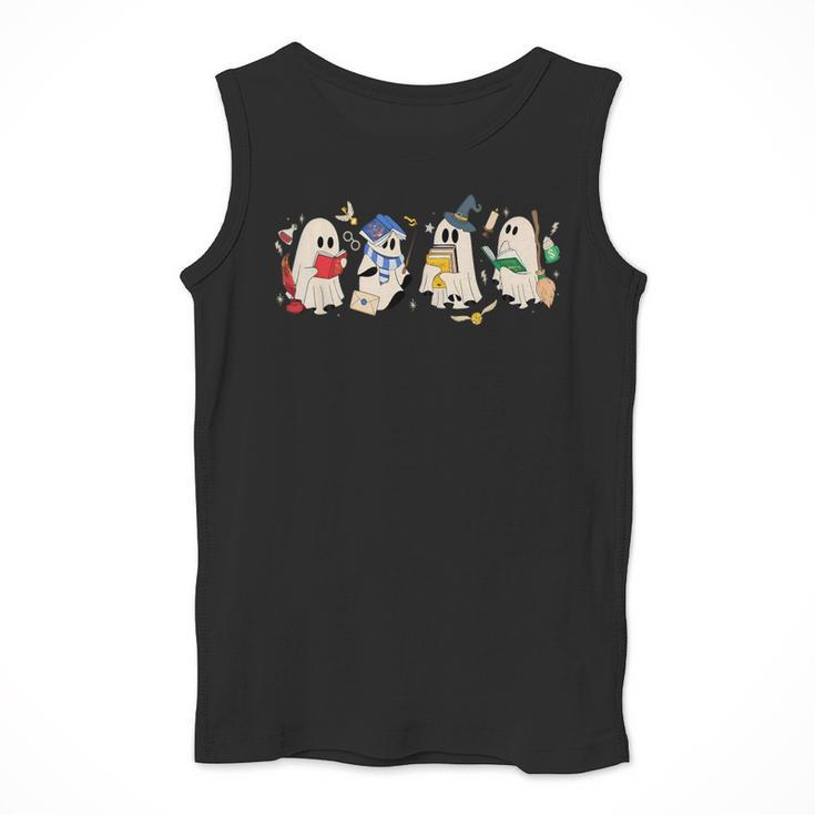 Ghost Book Reading Books Lover Teacher Happy Halloween Men Tank Top, funny design Ghost Book Reading Books Lover Teacher Happy Halloween Men Tank Top, funny design