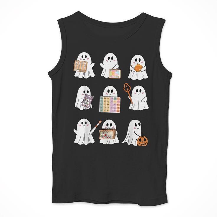 Ghost Speech Therapy Teacher Spooky Season Halloween Men Tank Top, funny design Ghost Speech Therapy Teacher Spooky Season Halloween Men Tank Top, funny design