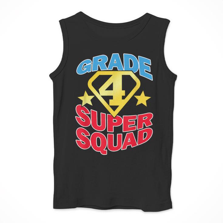 Grade 4 Super Squad Superhero Teacher Team Men Tank Top, Super Teacher Gifts, funny design
