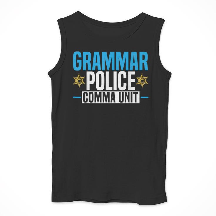 Grammar Police Comma Unit English Teacher Grammar Teacher For Men Women Men Tank Top, English Teacher Gifts, funny design