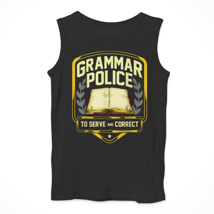 Grammar Police To Serve And Correct English Teacher Men Tank Top, English Teacher Gifts, funny design Grammar Police To Serve And Correct English Teacher Men Tank Top, English Teacher Gifts, funny design