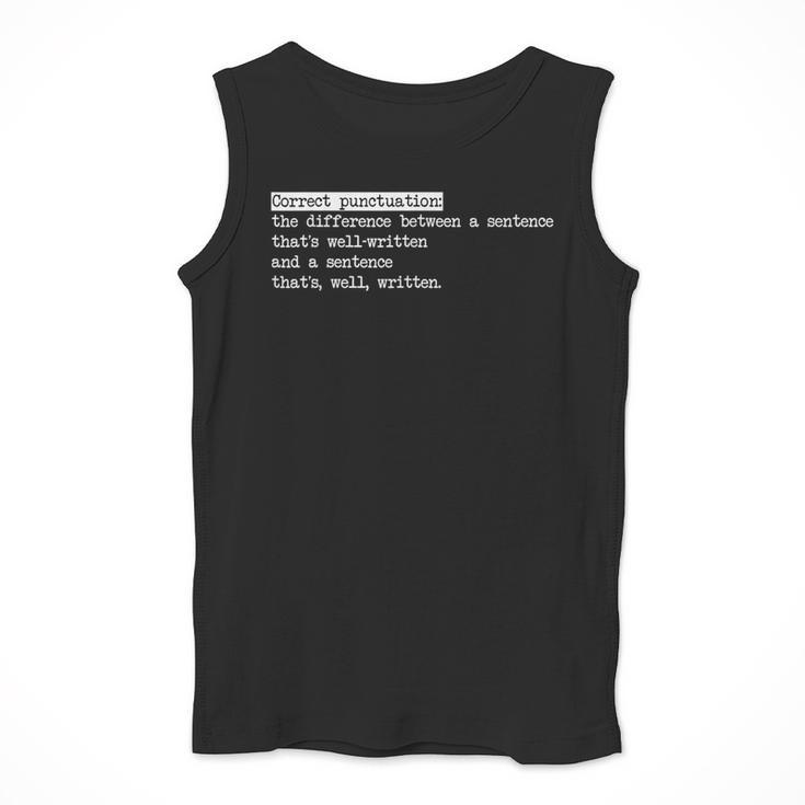 Grammar Teacher And Punny Punctuation Men Tank Top, funny design Grammar Teacher And Punny Punctuation Men Tank Top, funny design