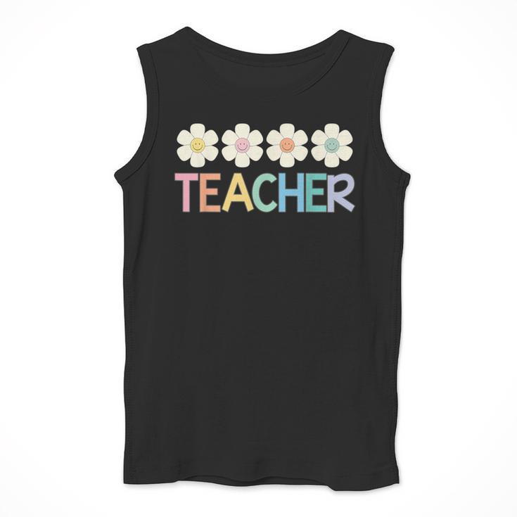 Groovy Teacher Cute Daisy Flower Retro Back To School Men Tank Top, Groovy Teacher Gifts, funny design Groovy Teacher Cute Daisy Flower Retro Back To School Men Tank Top, Groovy Teacher Gifts, funny design