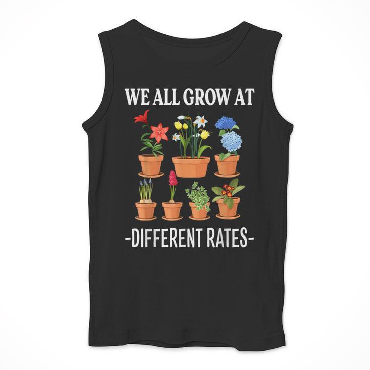 We All Grow At Different Rates Back To School Teacher Men Tank Top, funny design We All Grow At Different Rates Back To School Teacher Men Tank Top, funny design