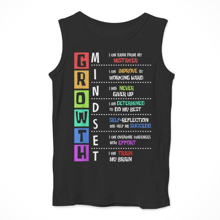 Growth Mindset Positive Motivational Classroom Teacher Learn Men Tank Top, funny design Growth Mindset Positive Motivational Classroom Teacher Learn Men Tank Top, funny design