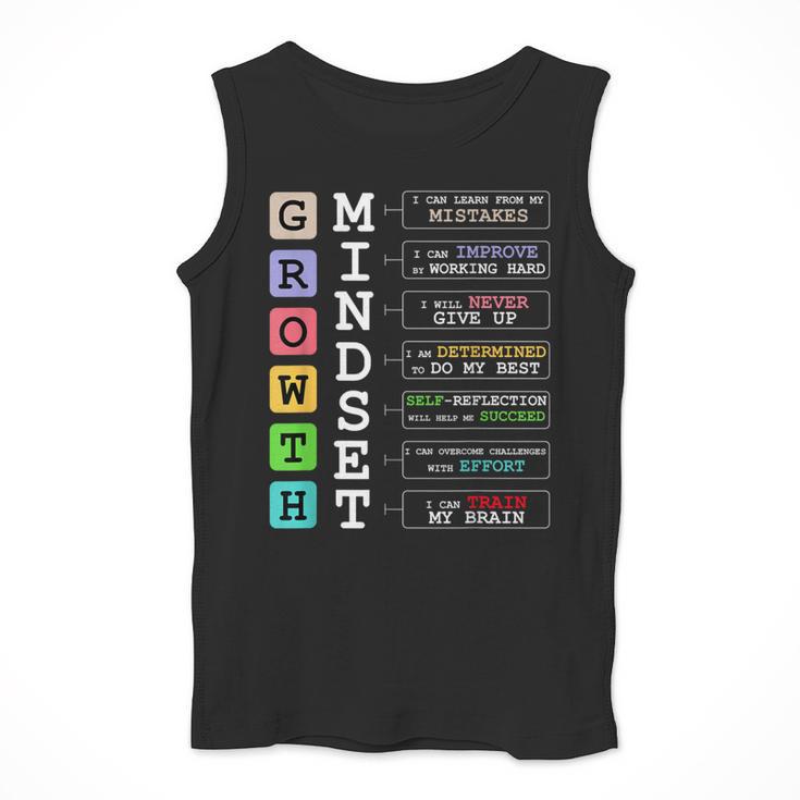 Growth Mindset Shirt Positive School Classroom Teacher Men Tank Top, funny design