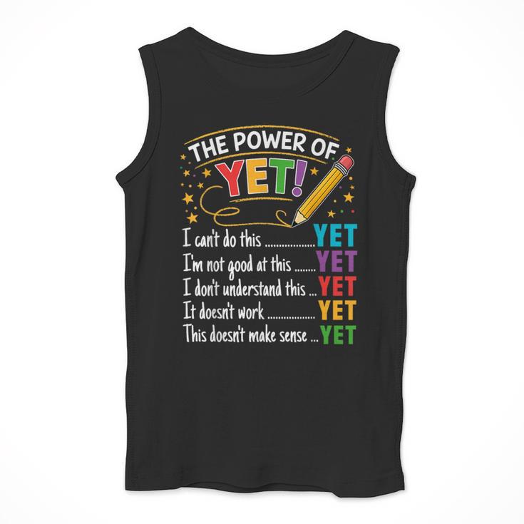 Growth Mindset Teacher Power Of Yet Inspirational Men Tank Top, funny design Growth Mindset Teacher Power Of Yet Inspirational Men Tank Top, funny design