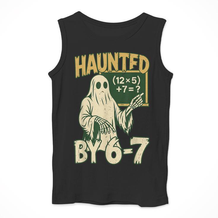 Halloween Costume Haunted By 67 Ghost Math Teacher Professor Men Tank Top, funny design