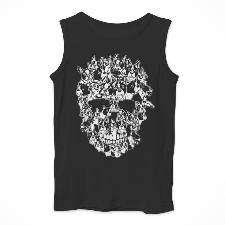 Halloween Costume Skull Boston Terrier Dog Lover Men Tank Top, Boston Terrier Halloween Gifts, funny design