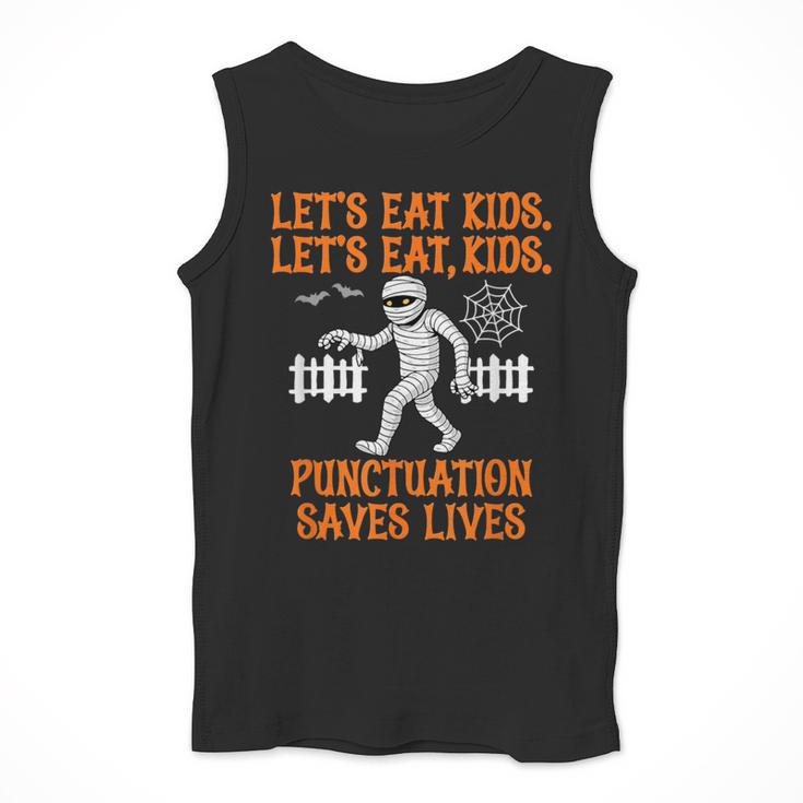 Halloween Lets Eat Kids Punctuation Teacher Men Tank Top, funny design