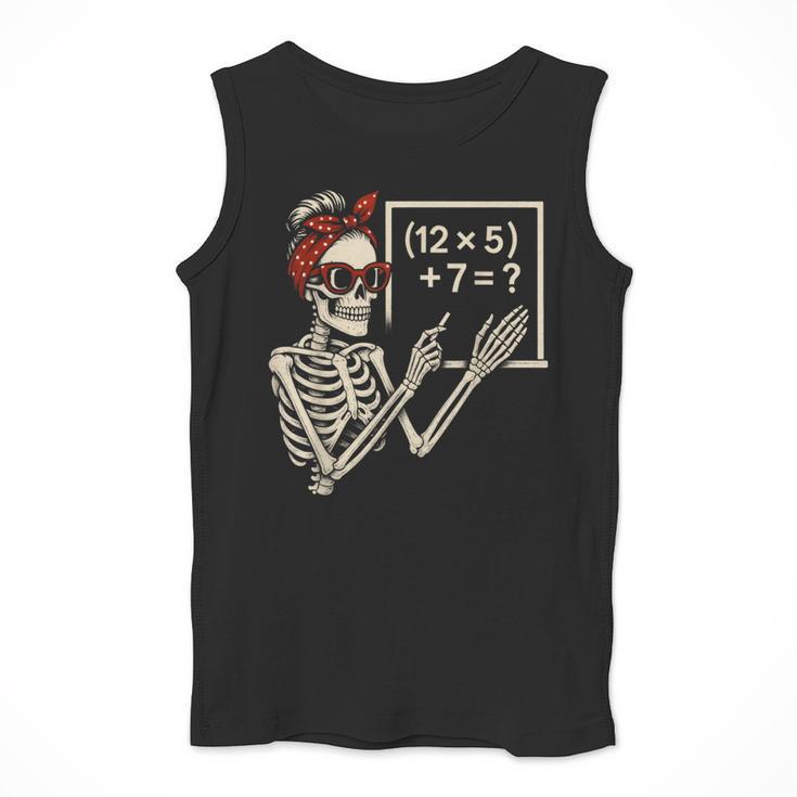Halloween Math Teacher Skeleton Six Seven Meme Brainrot Men Tank Top, funny design Halloween Math Teacher Skeleton Six Seven Meme Brainrot Men Tank Top, funny design