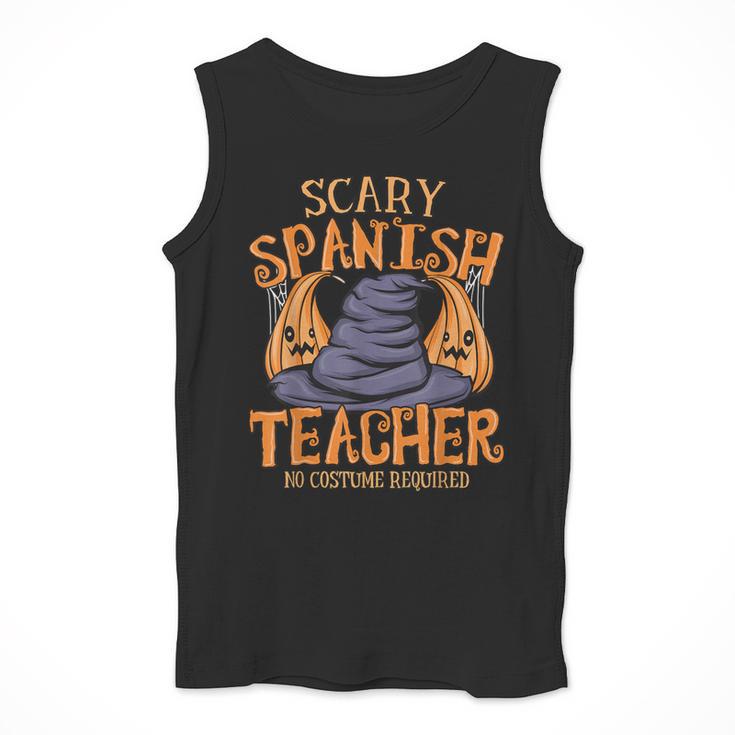 Halloween Scary Spanish Teacher No Costume Required For Men Women Men Tank Top, funny design