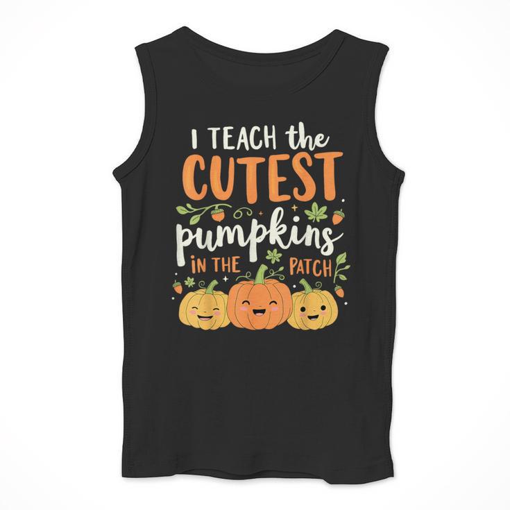 Halloween Teacher I Teach The Cutest Pumpkins In The Patch Men Tank Top, funny design Halloween Teacher I Teach The Cutest Pumpkins In The Patch Men Tank Top, funny design