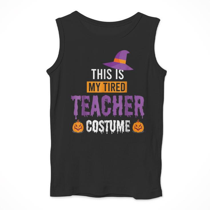 Halloween Teachers This Is My Tired Teacher Costume Men Tank Top, funny design Halloween Teachers This Is My Tired Teacher Costume Men Tank Top, funny design