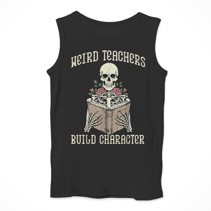 Halloween Weird Teachers Build Character Costume Men Women Men Tank Top, funny design