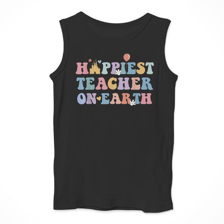 Happiest Teacher On Earth First Day Of School Back To School Men Tank Top, funny design