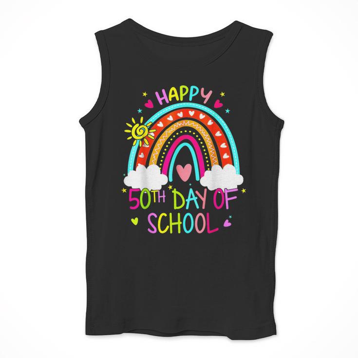 Happy 50th Days Of School Rainbow Teacher 50 Days Smarter Men Tank Top, funny design
