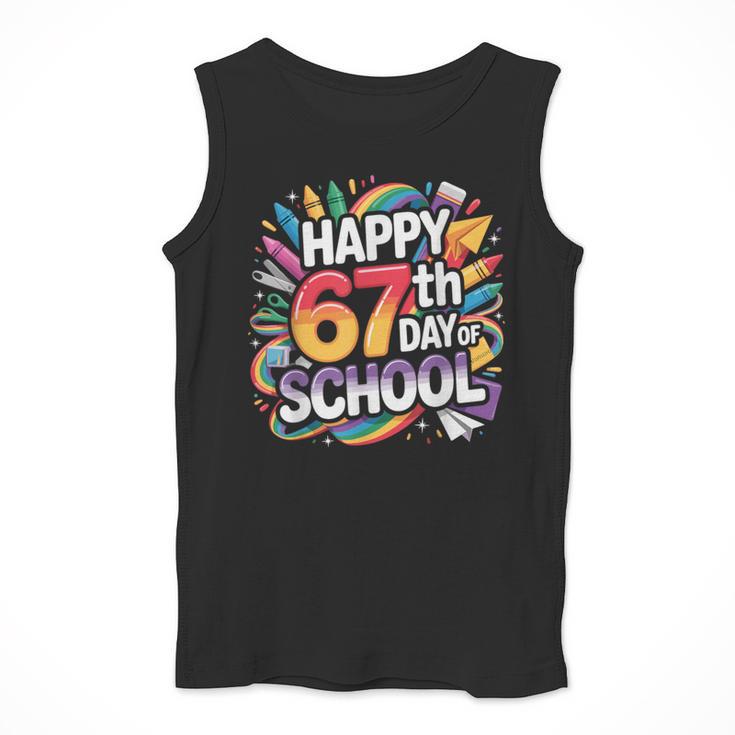 Happy 67 Days Of School Meme 100 Day Of School Teacher 6 7 Men Tank Top, funny design