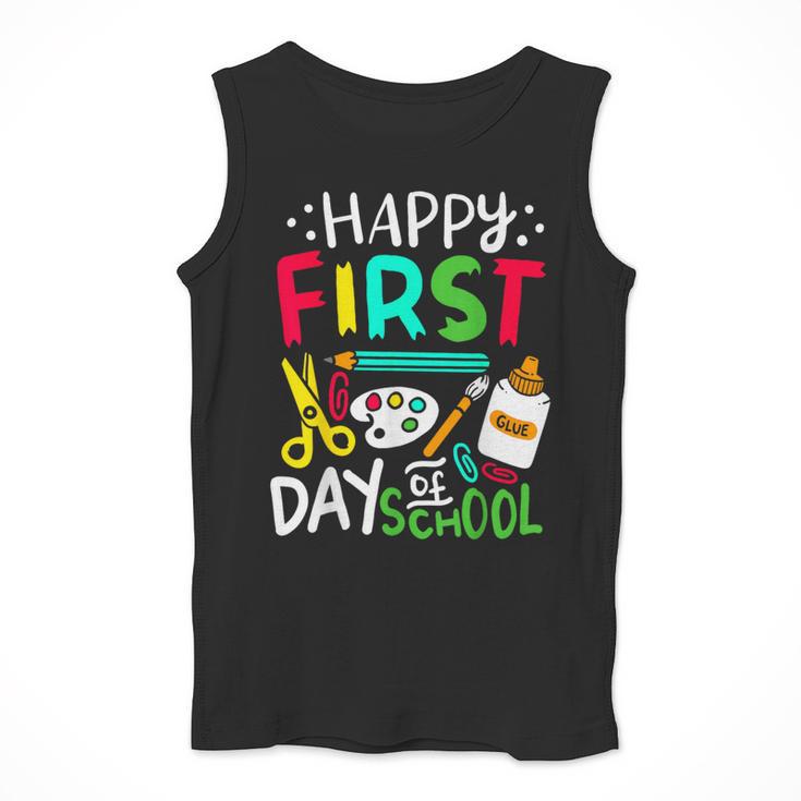 Happy First Day Of School Teacher Back To School Student Men Tank Top, funny design Happy First Day Of School Teacher Back To School Student Men Tank Top, funny design