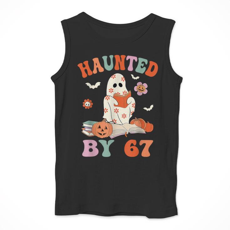Haunted By 67 Boo Ghost Teacher 6 7 Halloween Costume Men Tank Top, funny design Haunted By 67 Boo Ghost Teacher 6 7 Halloween Costume Men Tank Top, funny design