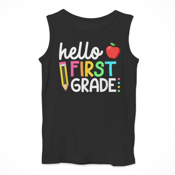 Hello First Grade Team 1st Grade Back To School Teacher Kids Men Tank Top, First Grade Teacher Gifts, funny design