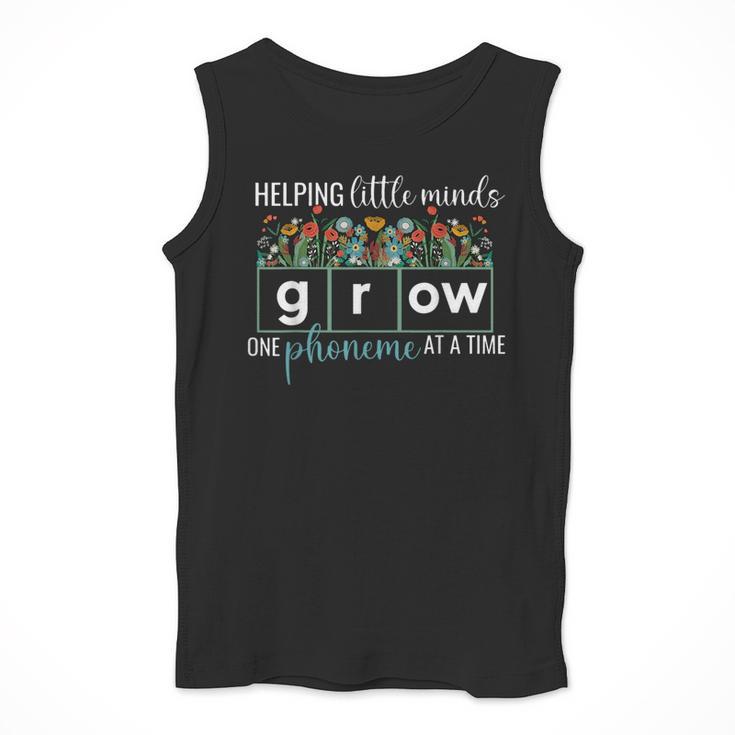 Helping Little Minds Grow One Phoneme At A Time Teacher Men Tank Top, funny design