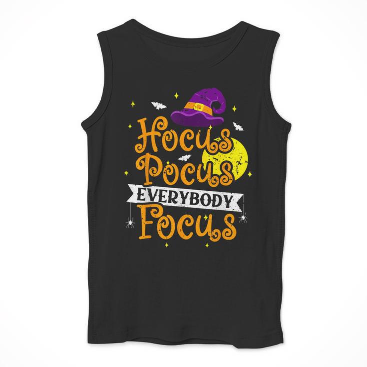 Hocus Pocus Everybody Focus Halloween Teacher Men Women Kids Men Tank Top, funny design