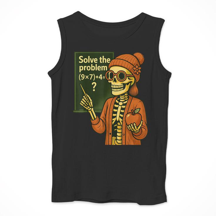 HUGvyn Halloween Skeleton Six Seven 67 Meme PEMDAS Teacher Men Tank Top, funny design