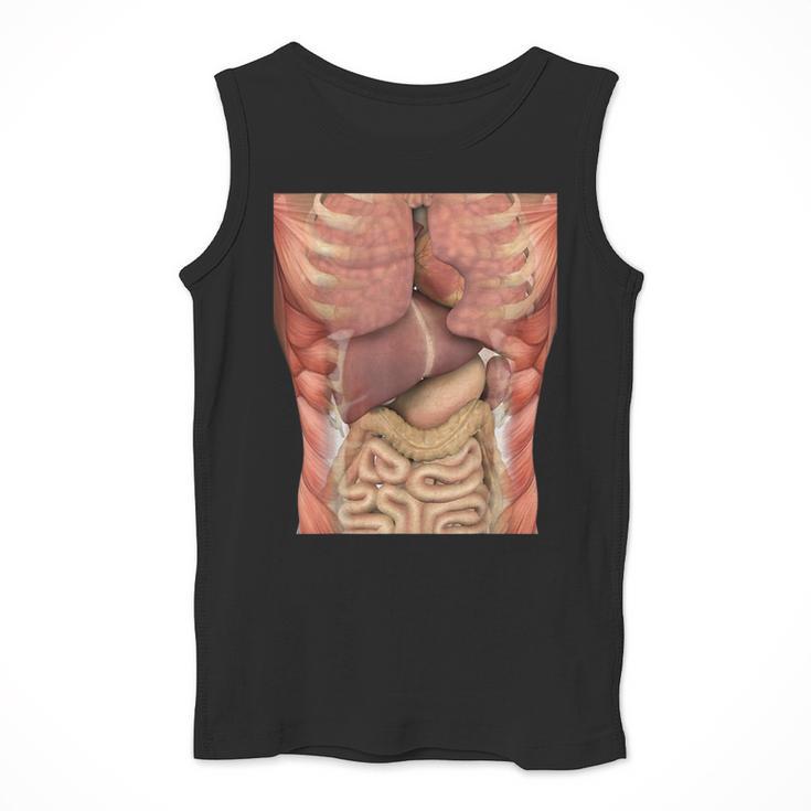 Human Muscles Organs Scary Anatomy Teacher Halloween Costume Men Tank Top, funny design