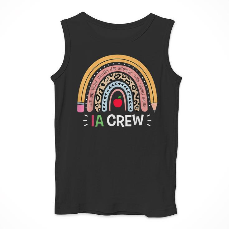 IA Crew Instructional Assistant Rainbow Teachers Aide Men Tank Top, funny design