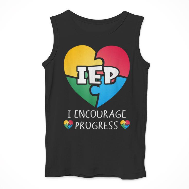 IEP I Encourage Progress Special Education School Teacher Men Tank Top, funny design