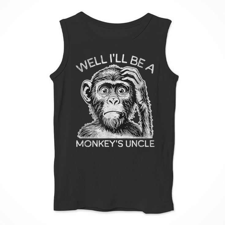 Well I'Ll Be a Monkey's Uncle Teacher And Student Men Tank Top, funny design