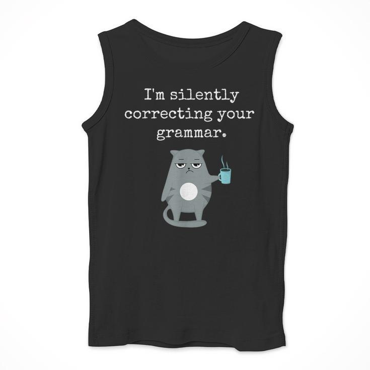 I'm Silently Correcting Your Grammar Sarcastic Teacher For Men Women Kids Men Tank Top, funny design I'm Silently Correcting Your Grammar Sarcastic Teacher For Men Women Kids Men Tank Top, funny design