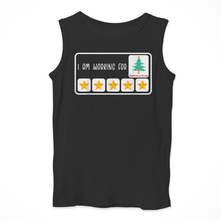 I'm Working For Christmas Break 5 Star Winter Teacher Stars Men Tank Top, funny design