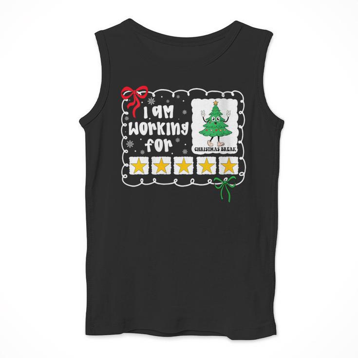 I'm Working For Christmas Break 5 Stars Christmas Teacher Men Tank Top, funny design I'm Working For Christmas Break 5 Stars Christmas Teacher Men Tank Top, funny design