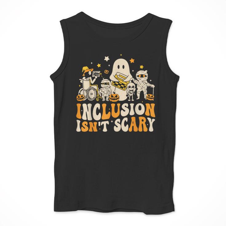 Inclusion Isn't Scary Mummy Boo Ghost Halloween SLP Teacher Men Tank Top, funny design Inclusion Isn't Scary Mummy Boo Ghost Halloween SLP Teacher Men Tank Top, funny design