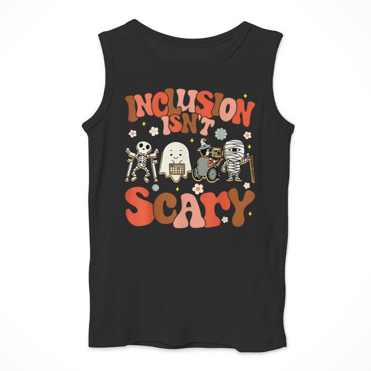 Inclusion Isn't Scary SLP Sped Teacher Halloween Men Tank Top, funny design Inclusion Isn't Scary SLP Sped Teacher Halloween Men Tank Top, funny design