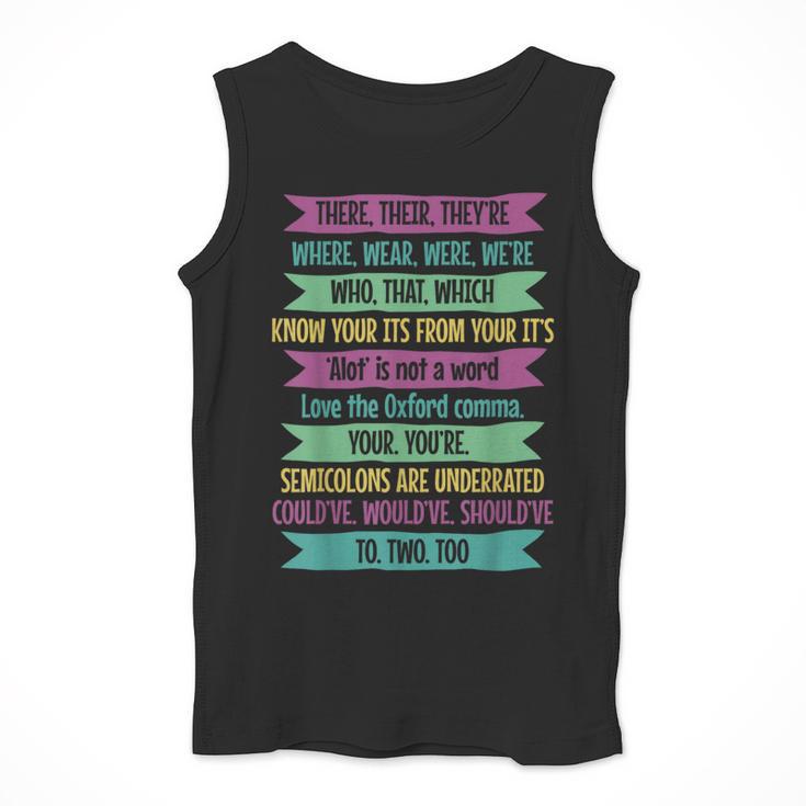 Their There And They'Re English Teacher Men Women Men Tank Top, English Teacher Gifts, funny design Their There And They'Re English Teacher Men Women Men Tank Top, English Teacher Gifts, funny design